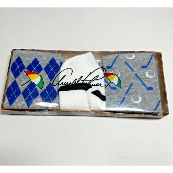 Other - Arnold Palmer Men’s Socks 3 Pack Low-Rider & Crew Size 9-12 New in Box